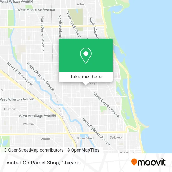 Vinted Go Parcel Shop map
