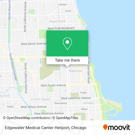 Edgewater Medical Center Heliport map