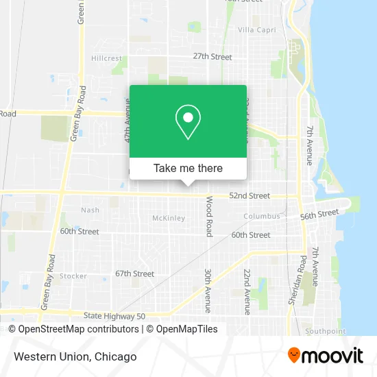 Western Union map