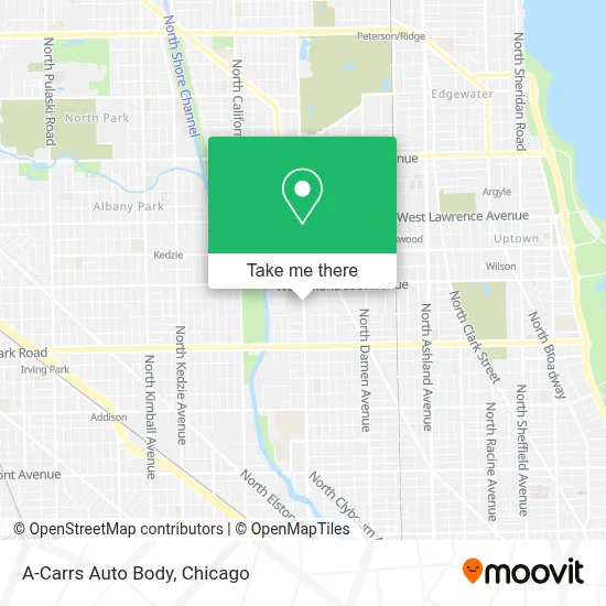 A-Carrs Auto Body map