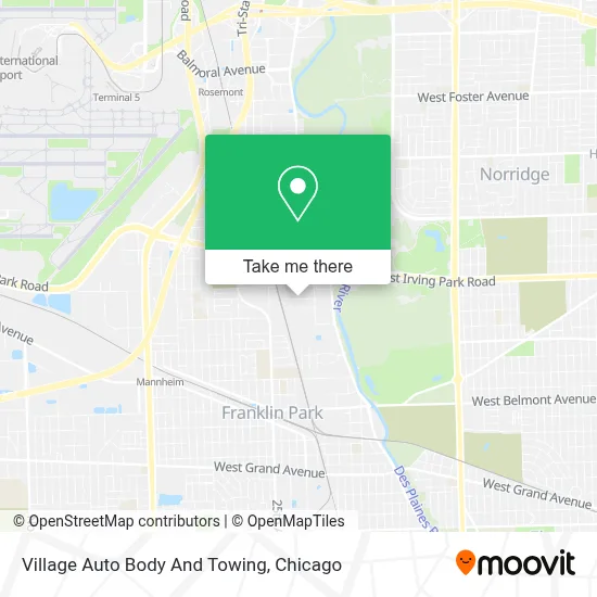 Village Auto Body And Towing map