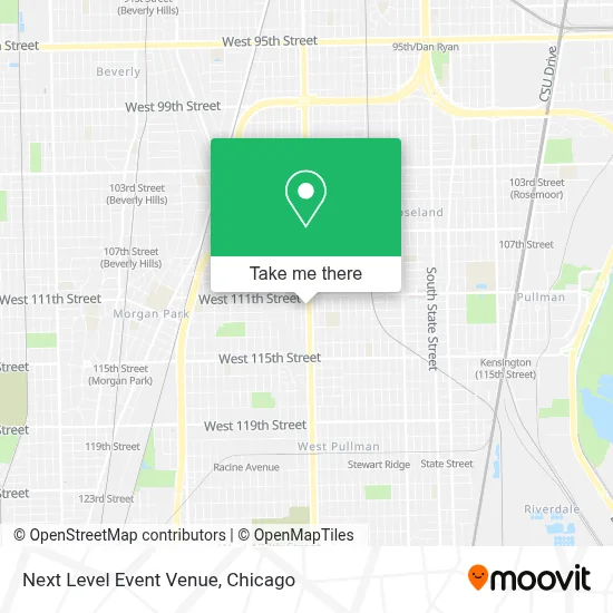 Next Level Event Venue map