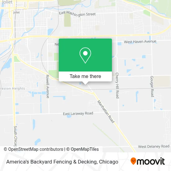 America's Backyard Fencing & Decking map