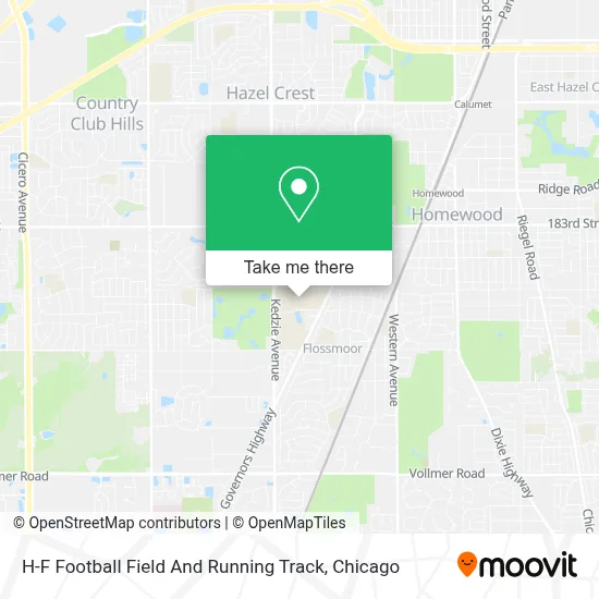 H-F Football Field And Running Track map