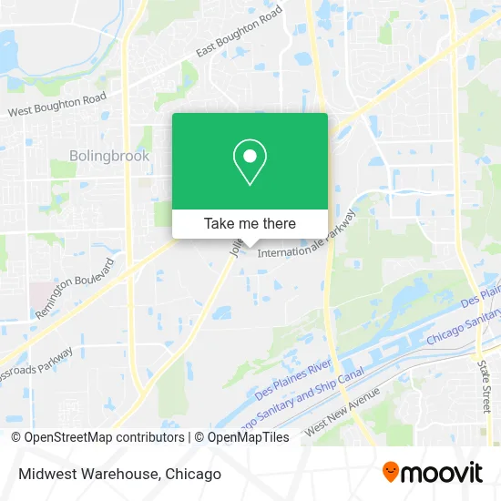 Midwest Warehouse map
