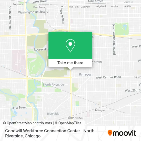 Goodwill Workforce Connection Center - North Riverside map