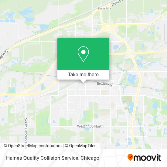 Haines Quality Collision Service map