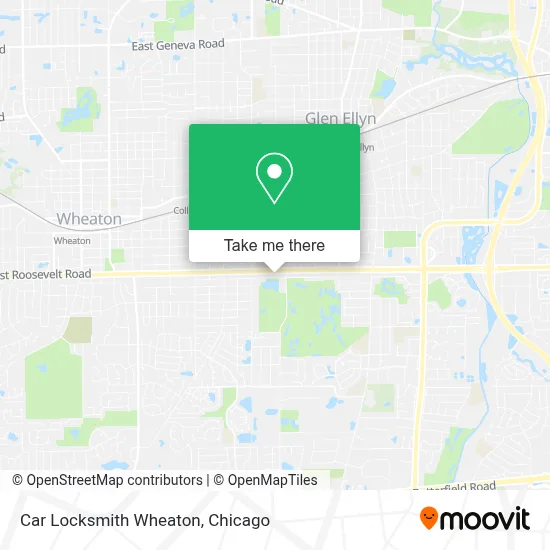 Car Locksmith Wheaton map