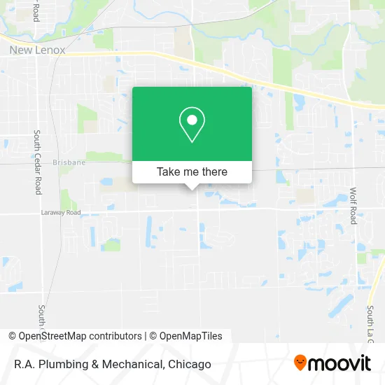 R.A. Plumbing & Mechanical map