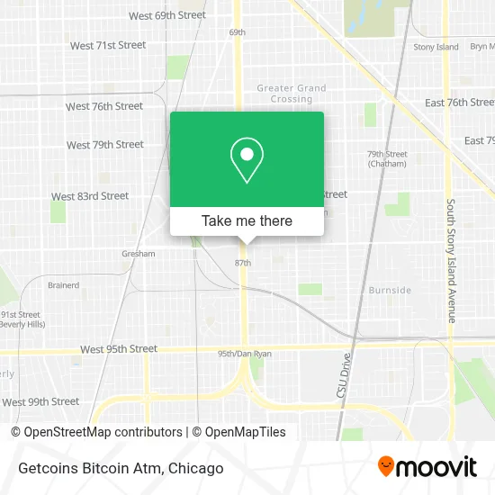 Getcoins Bitcoin Atm map