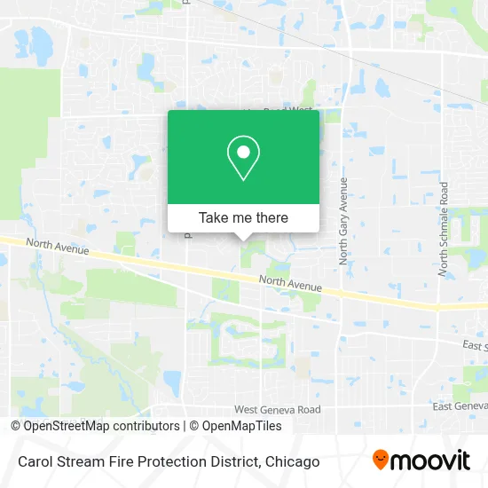 Carol Stream Fire Protection District map