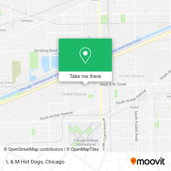L & M Hot Dogs map