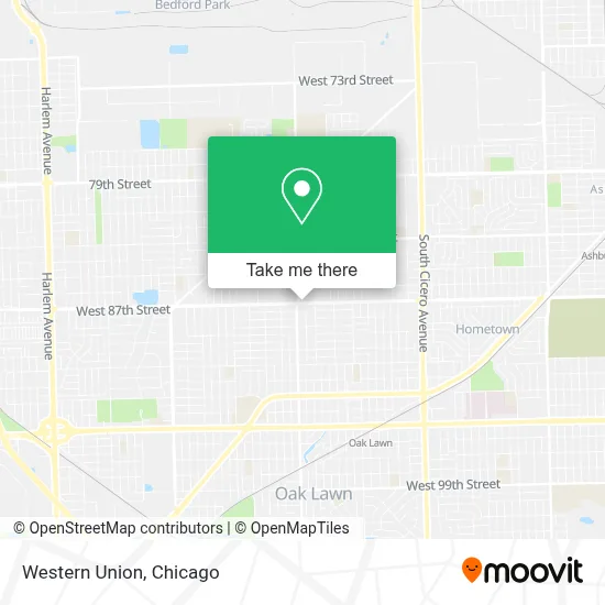 Western Union map