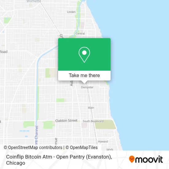 Coinflip Bitcoin Atm - Open Pantry (Evanston) map