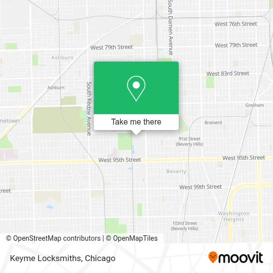 Keyme Locksmiths map