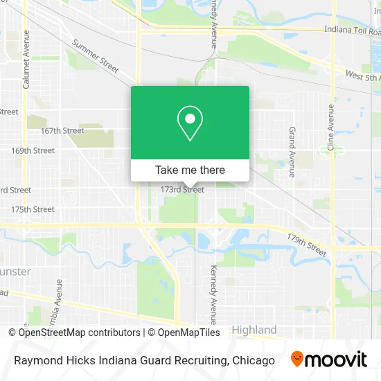 Raymond Hicks Indiana Guard Recruiting map