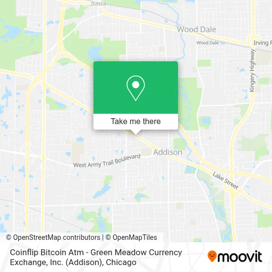 Coinflip Bitcoin Atm - Green Meadow Currency Exchange, Inc. (Addison) map