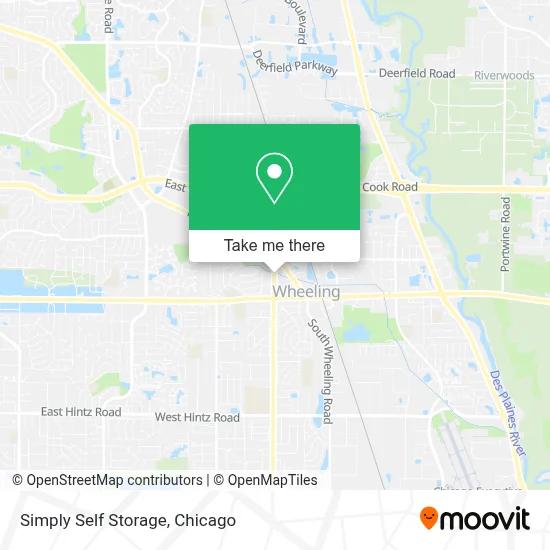 Simply Self Storage map