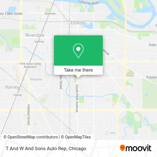 T And W And Sons Auto Rep map