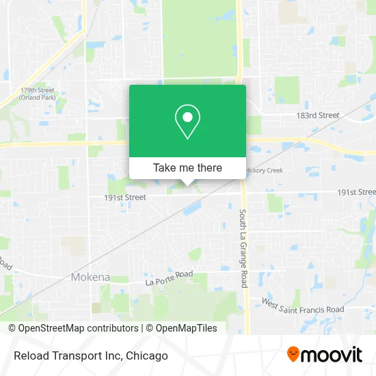 Reload Transport Inc map