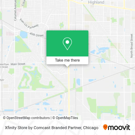 Xfinity Store by Comcast Branded Partner map