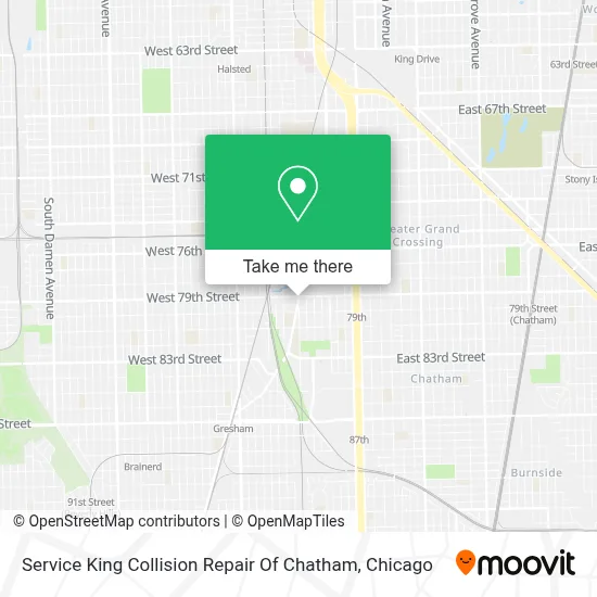 Service King Collision Repair Of Chatham map