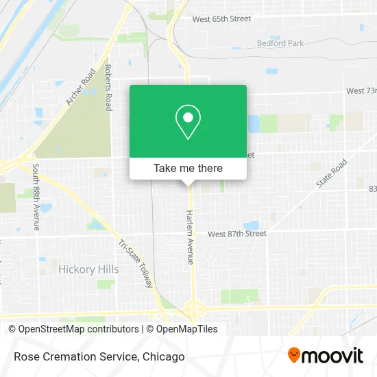 Rose Cremation Service map