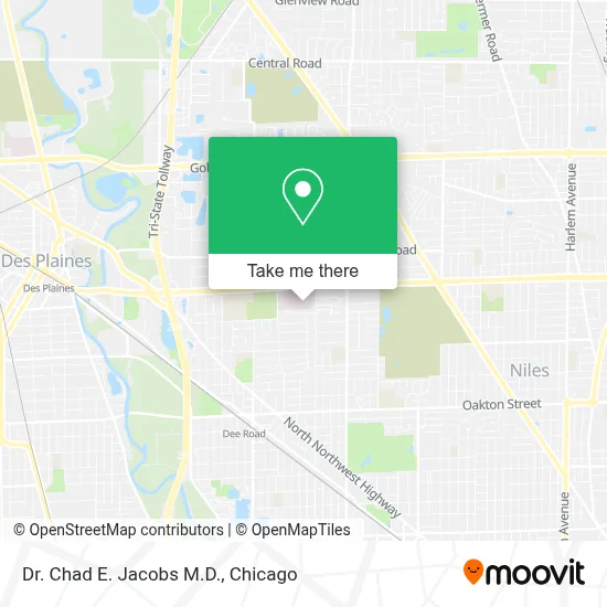 Dr. Chad E. Jacobs M.D. map