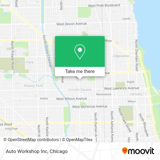 Auto Workshop Inc map