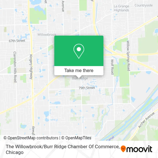 The Willowbrook / Burr Ridge Chamber Of Commerce map