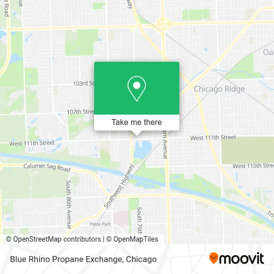 Blue Rhino Propane Exchange map