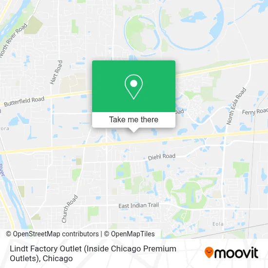 Lindt Factory Outlet (Inside Chicago Premium Outlets) map