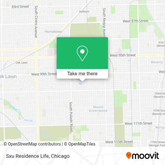 Sxu Residence Life map