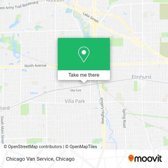 Chicago Van Service map