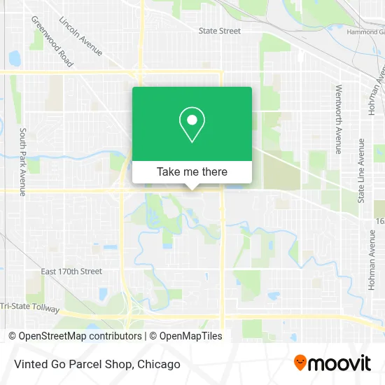 Vinted Go Parcel Shop map