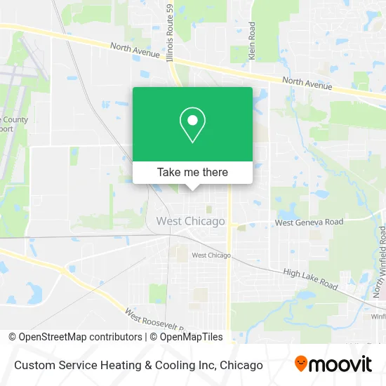 Custom Service Heating & Cooling Inc map