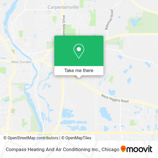 Compass Heating And Air Conditioning Inc. map