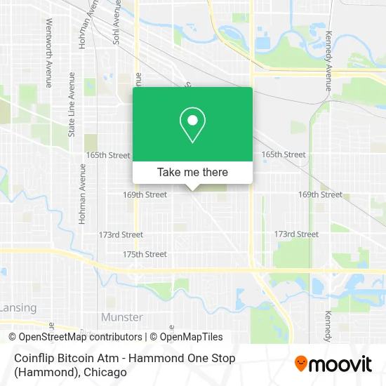 Coinflip Bitcoin Atm - Hammond One Stop map