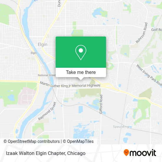 Izaak Walton Elgin Chapter map