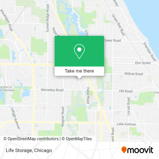 Life Storage map