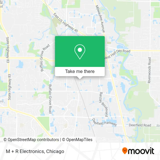 M + R Electronics map