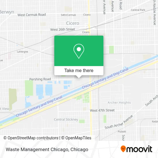 Waste Management Chicago map