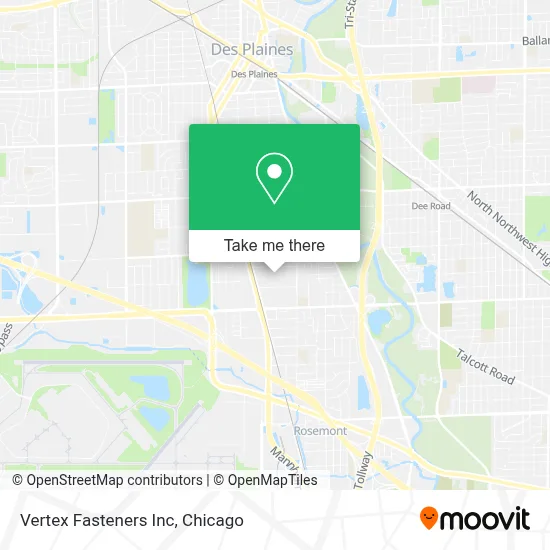 Vertex Fasteners Inc map