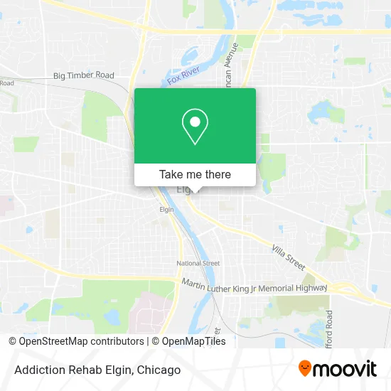 Addiction Rehab Elgin map
