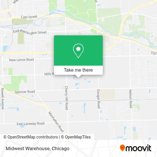 Midwest Warehouse map