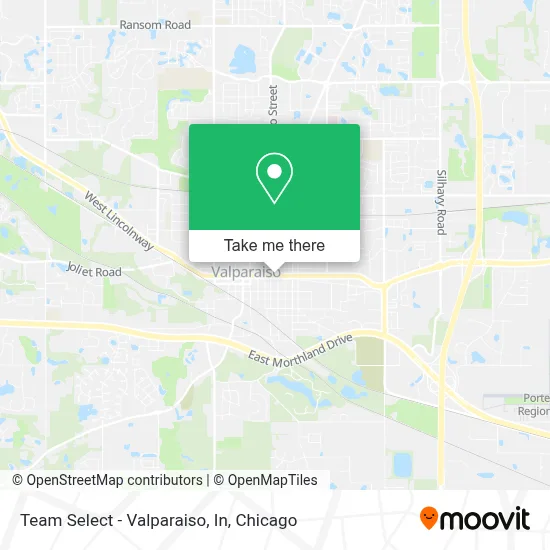 Team Select - Valparaiso, In map