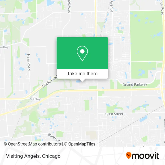 Visiting Angels map