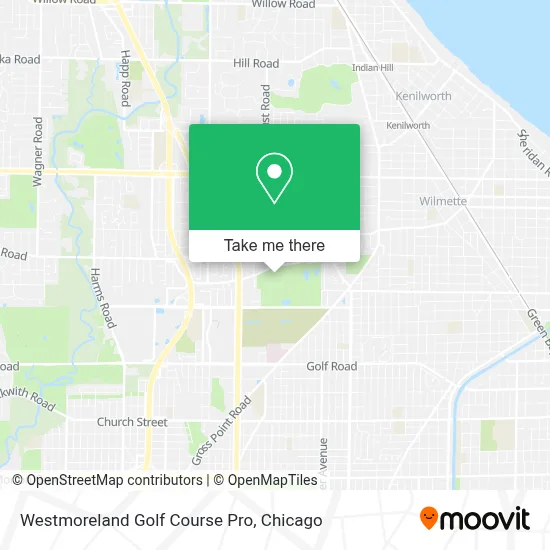 Westmoreland Golf Course Pro map