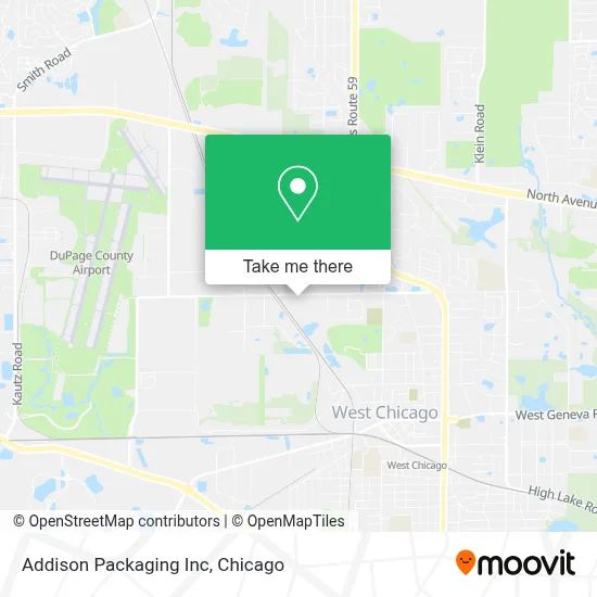 Addison Packaging Inc map