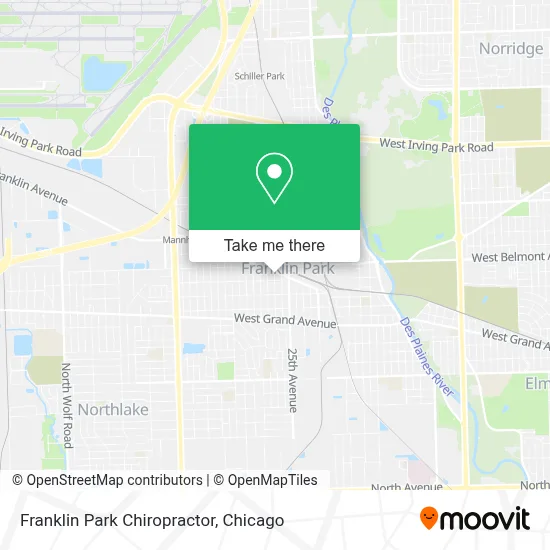 Franklin Park Chiropractor map